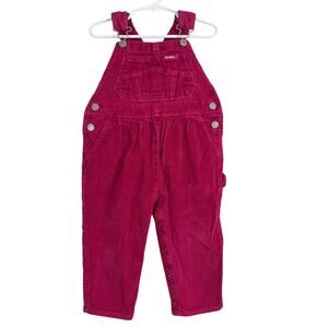 Vintage OshKosh B’Gosh Vestback Corduroy Pink Overalls Coveralls Girls - 2T 2
